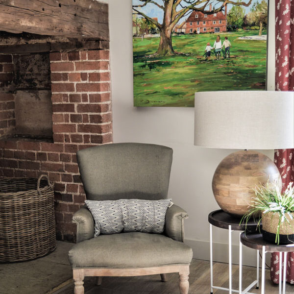 linen lampshade